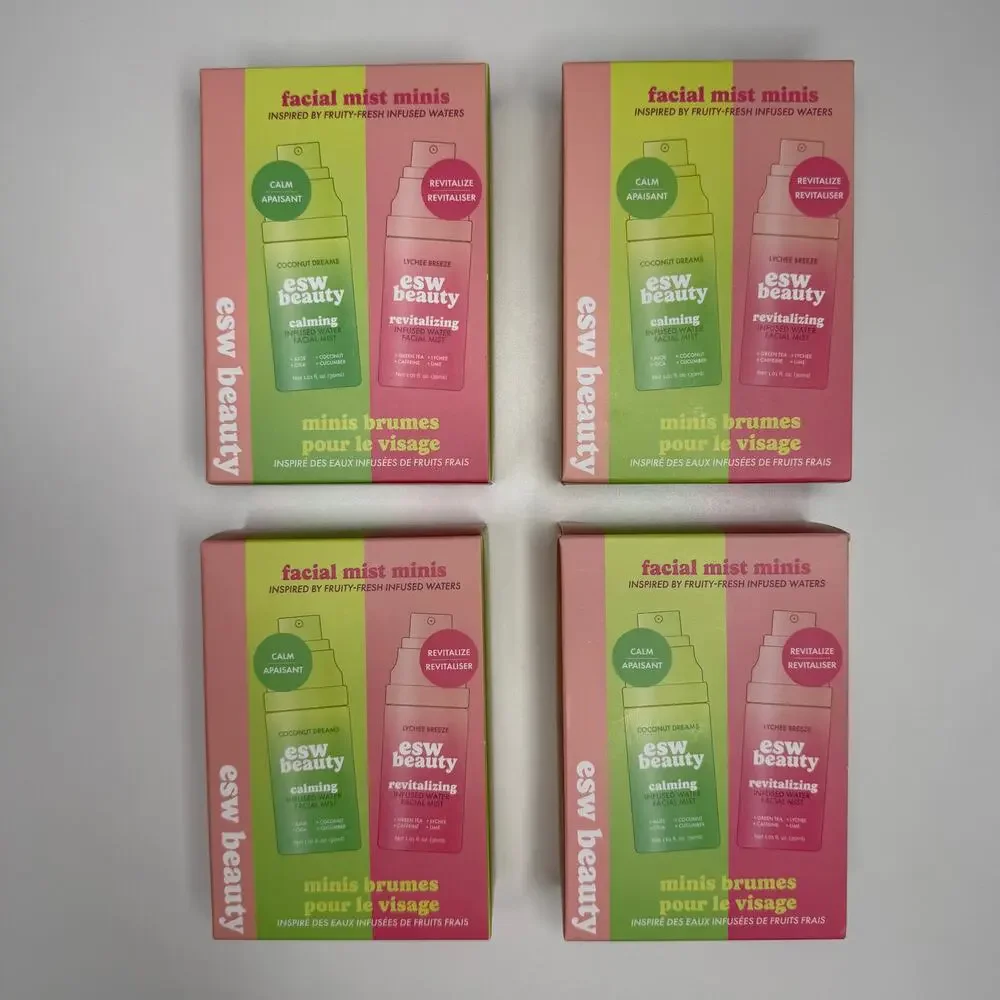 SET OF 4! — ESW Beauty Facial Mist Mini Duo Kit — Lychee Breeze + Coconut Dreams